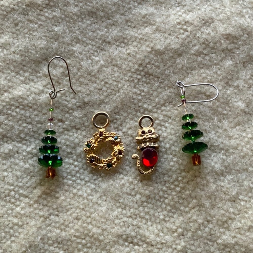 Christmas charms and earrings